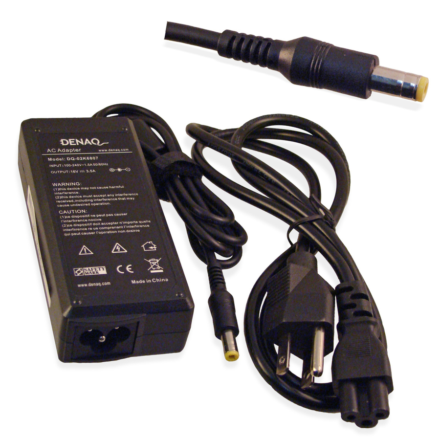 DENAQ 16V 3.5A 5.5mm-2.5mm AC Adapter for IBM ThinkPad Series Laptops