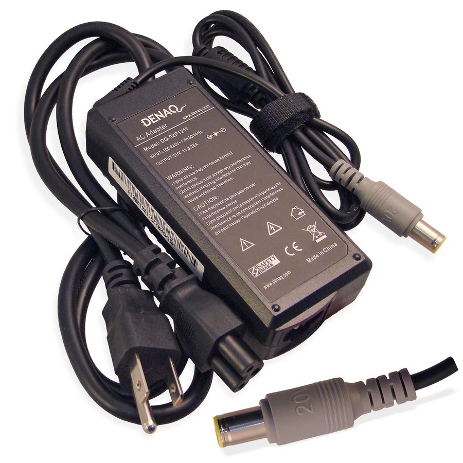 DENAQ 20V 3.25A 7.7mm-5.5mm AC Adapter for IBM ThinkPad Series Laptops
