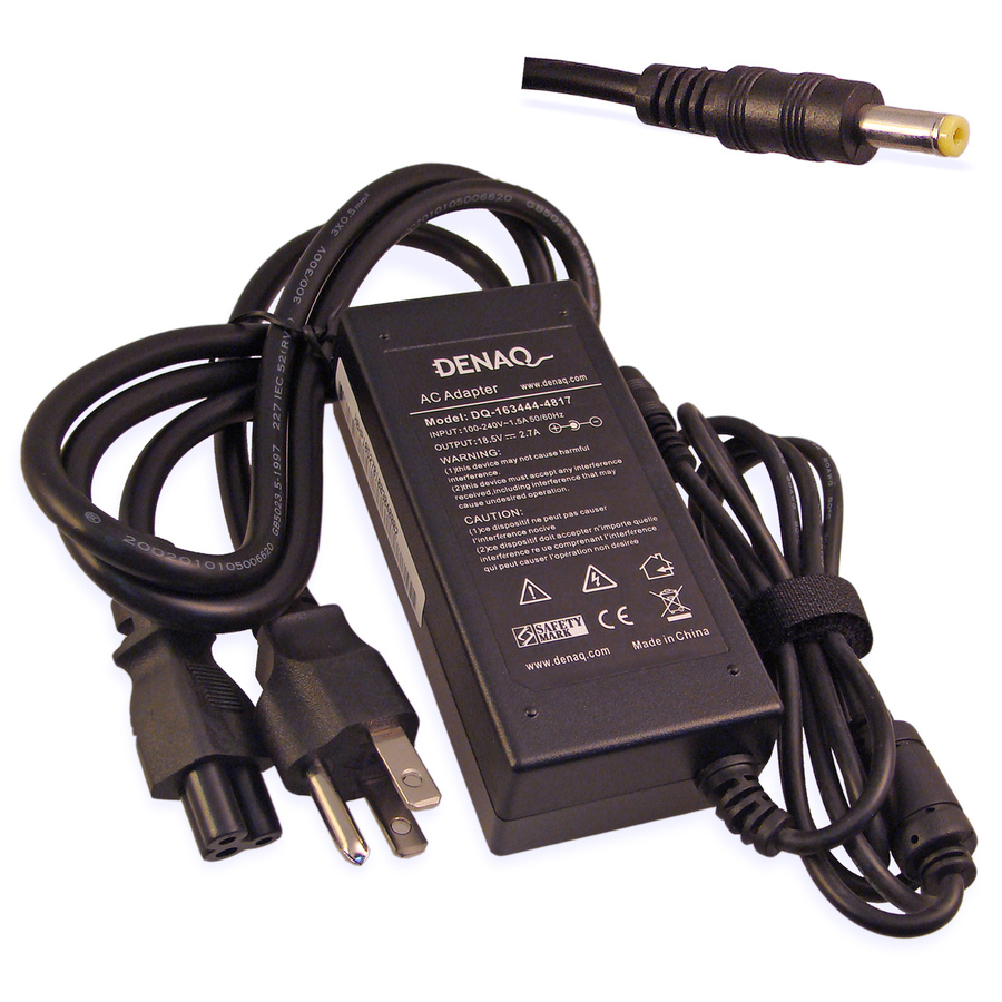 DENAQ 18.5V 2.7A 4.8mm-1.7mm AC Adapter for HP/Compaq Armada & Evo Series Laptops