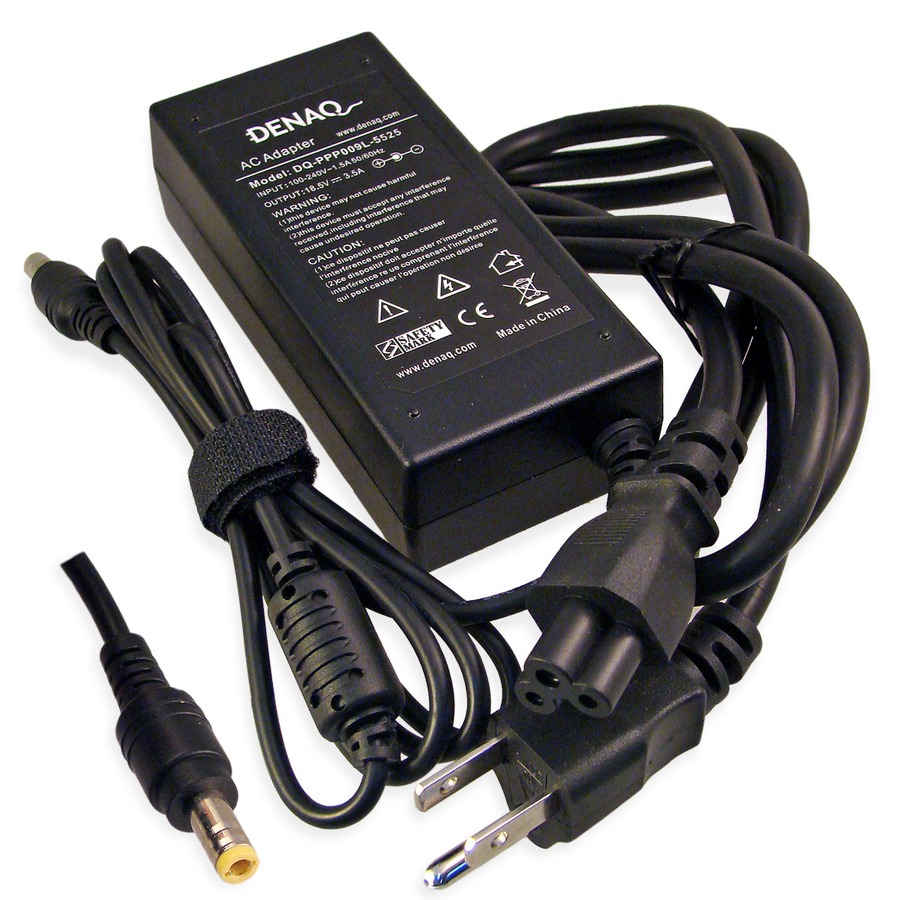 DENAQ 18.5V 3.5A 5.5mm-2.5mm AC Adapter for HP/Compaq Business Notebook & Presario Series Laptops