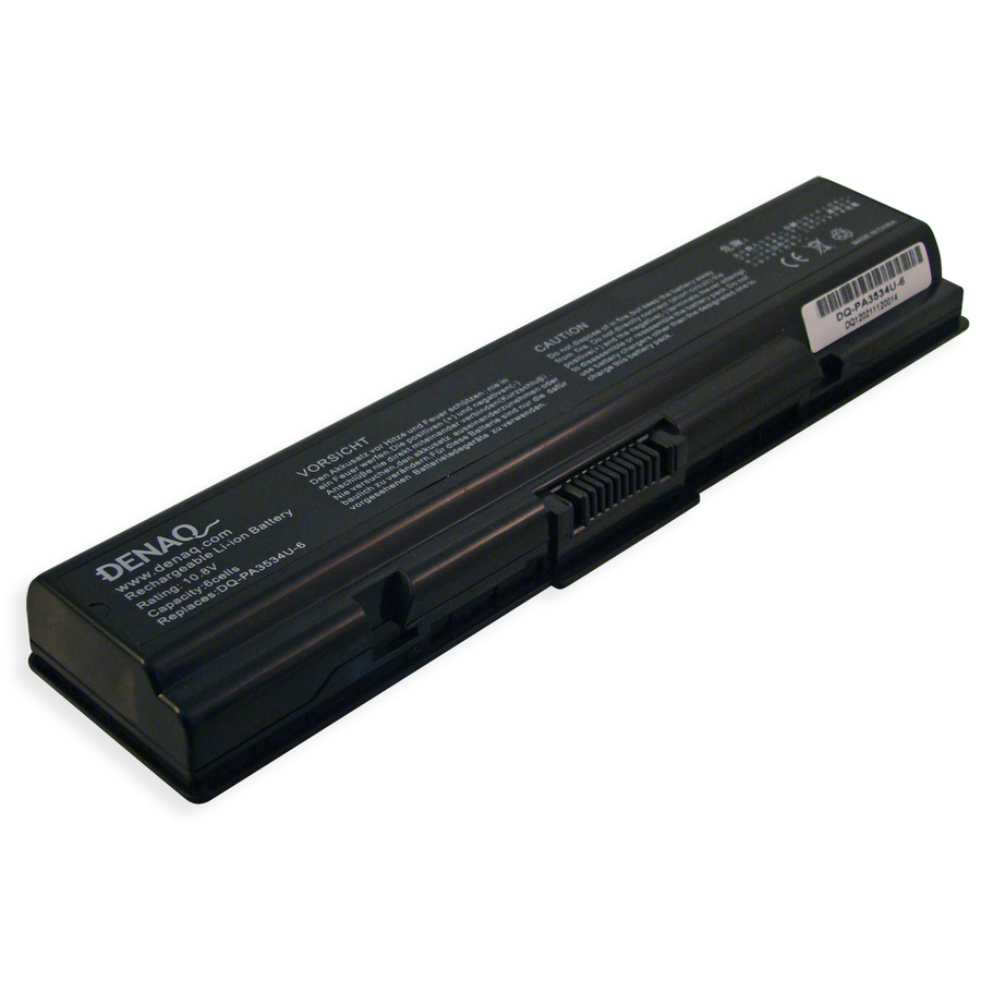 DENAQ 6-Cell 4400mAh Li-Ion Laptop Battery for TOSHIBA Equium A200 Satellite A200, A205, A210, A215, A300, A305, A350, A355, A500, A505, L300, L305, L455, L500, 505, L550, L555, M200, M205 Series; Satellite Pro A200, A210 Series