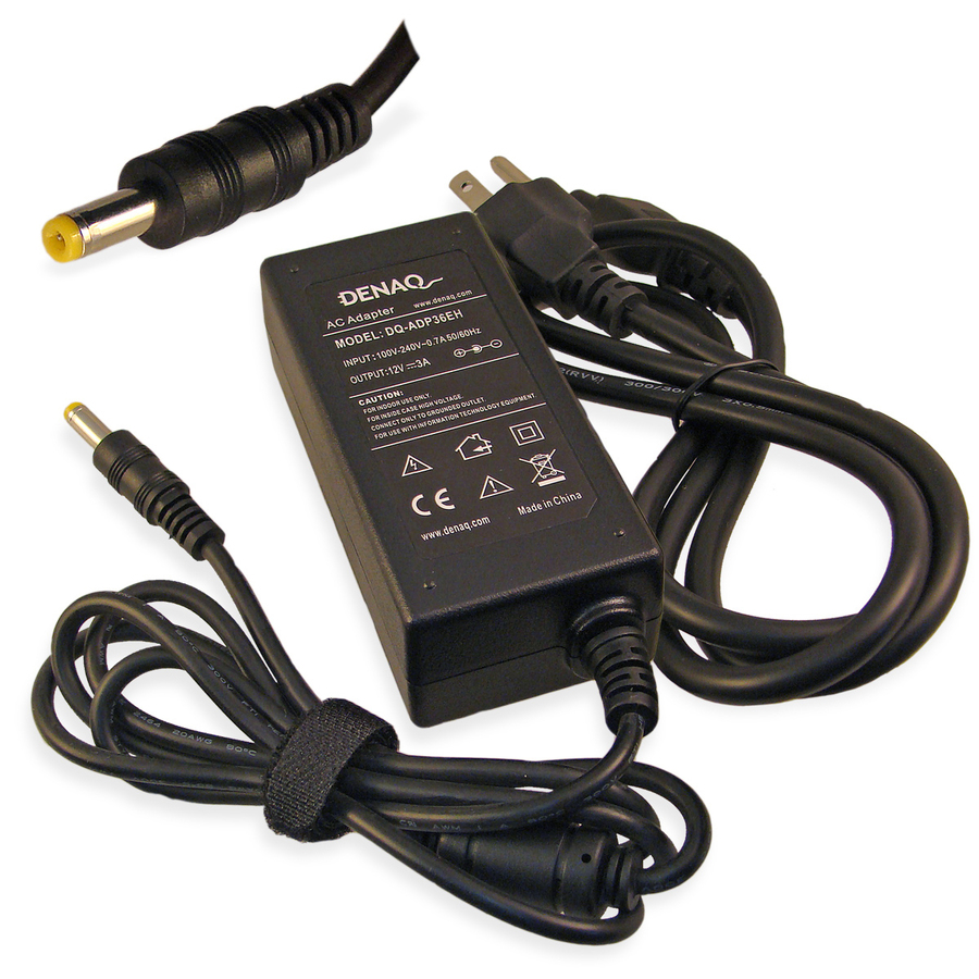 DENAQ 12V 3A 4.8mm-1.7mm AC Adapter for ASUS EEE PC Series Laptops