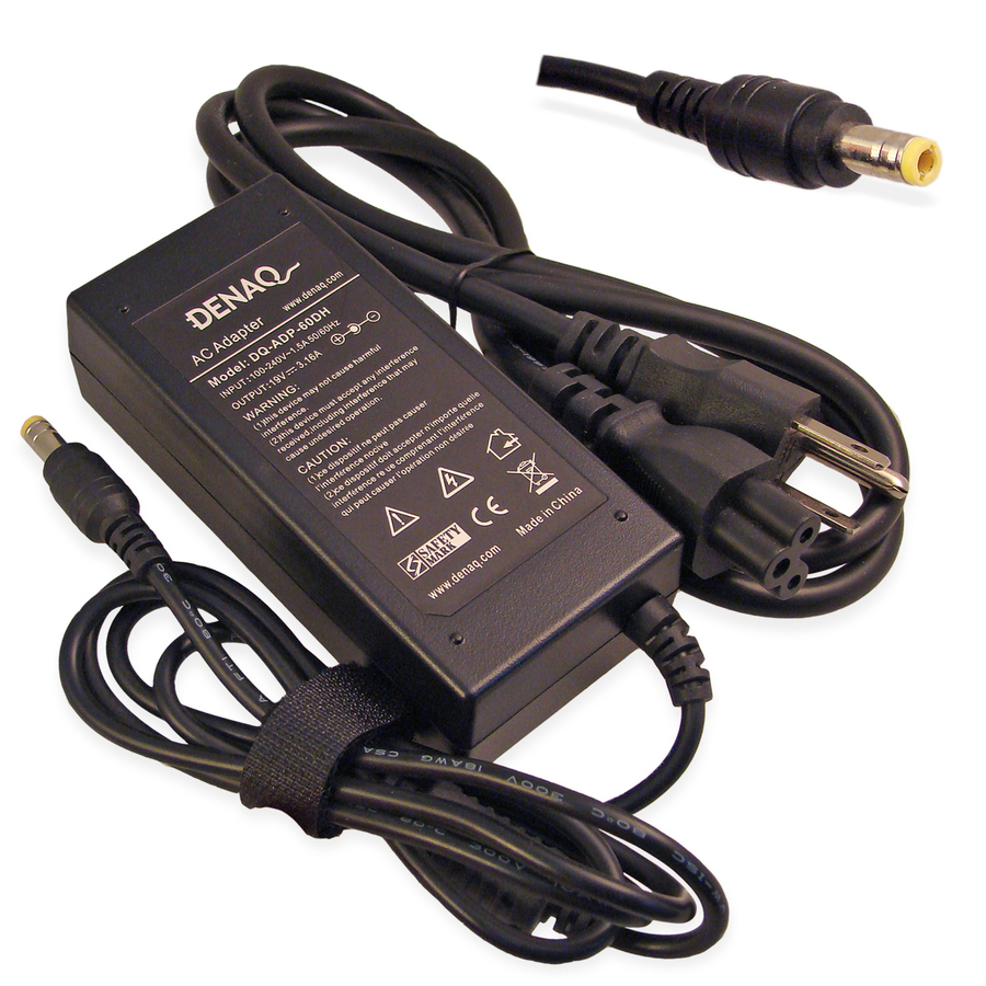 DENAQ 3.16A 19V 5.5mm-2.5mm AC Adapter for GATEWAY SOLO Series Laptops