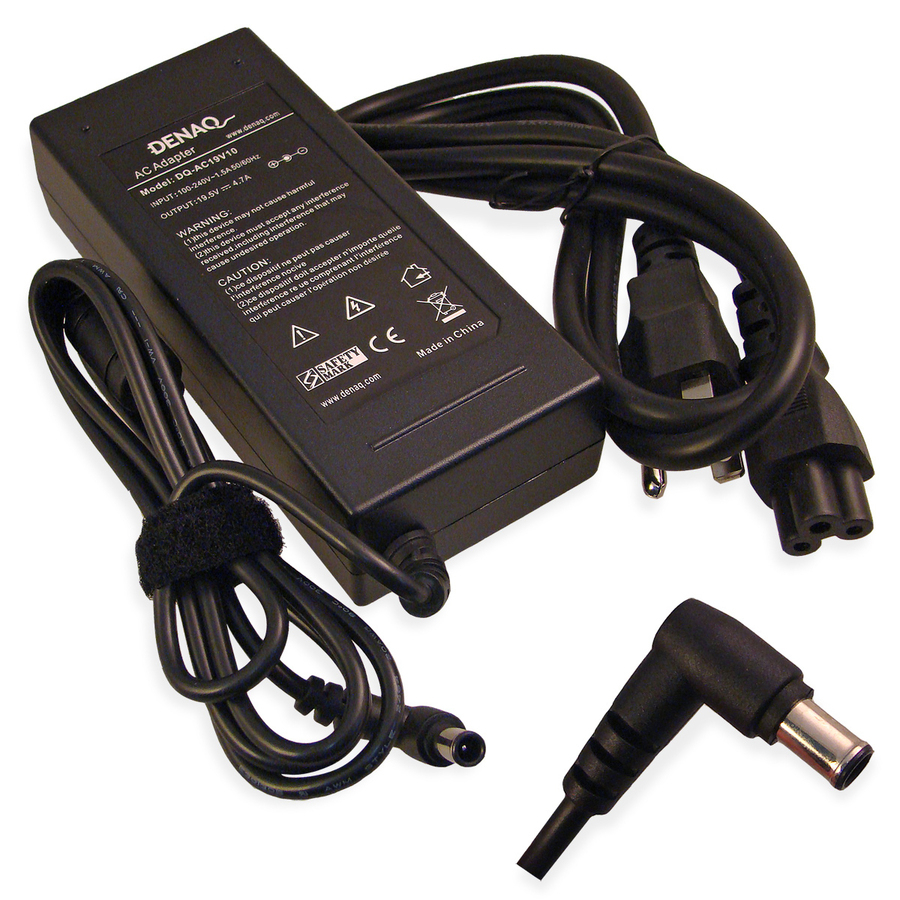 DENAQ 19.5V 4.7A 6.0mm-4.4mm AC Adapter for SONY PCG & VGN Series Laptops