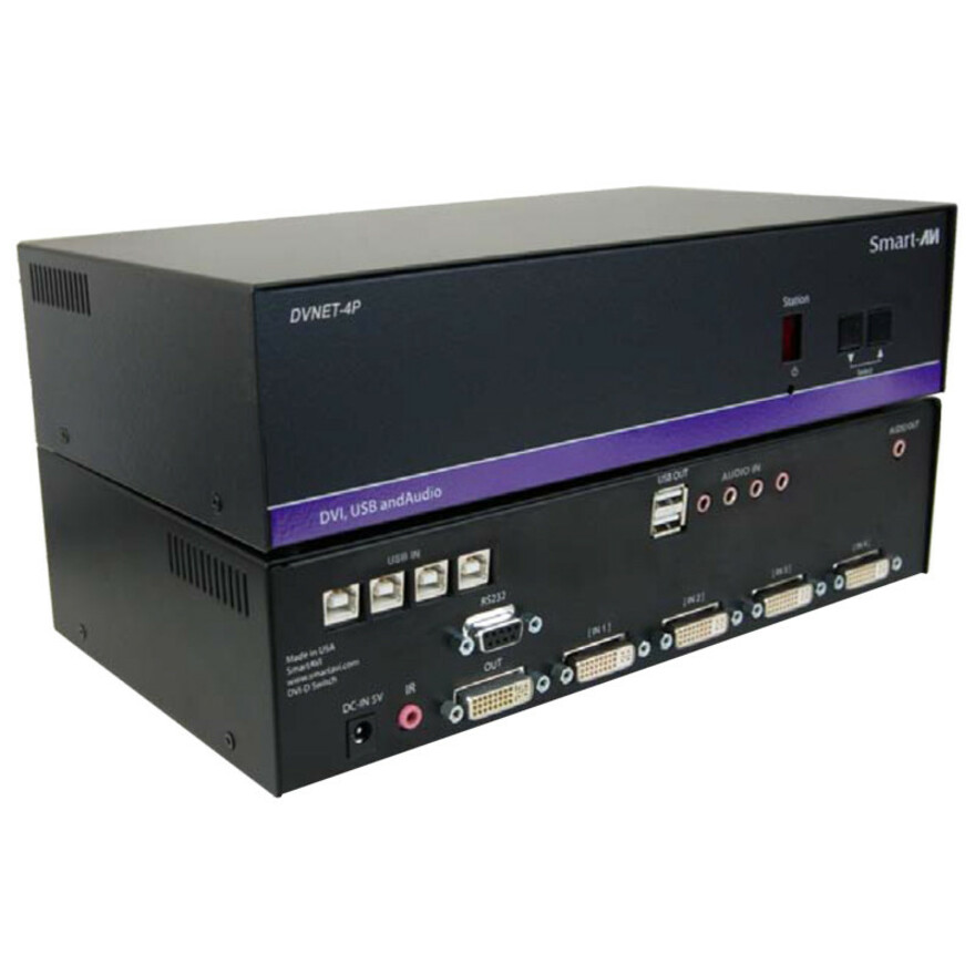 SmartAVI DVNET-4P: 4�1 DVI-D/USB2.0/Audio Switch