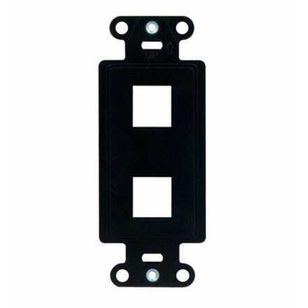 On-Q 2-Port Decorator Outlet Strap, Black