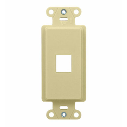 On-Q 1-Port Decorator Outlet Strap, Light Almond