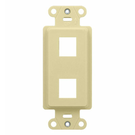 On-Q 2-Port Decorator Outlet Strap, Light Almond