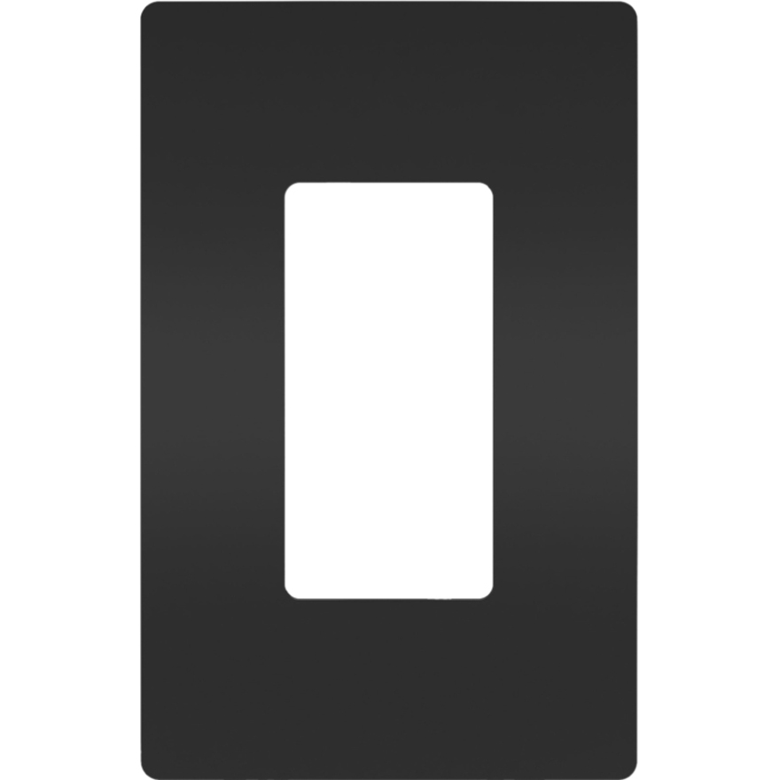 Pass & Seymour Radiant One-Gang Screwless Wall Plate, Black