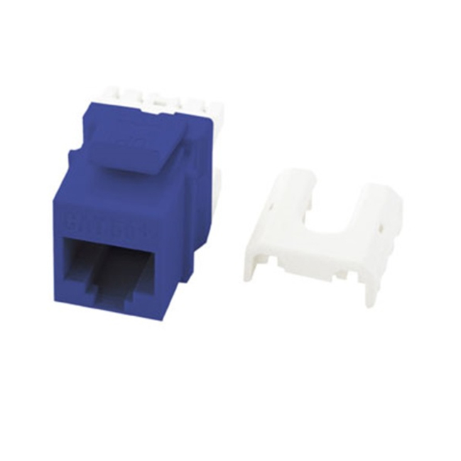 On-Q Quick Connect Cat 5e RJ45 Keystone Insert, Blue (M10)