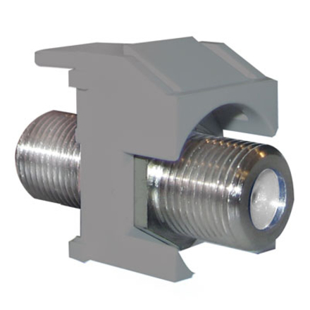 On-Q Recessed F-Connector Keystone Insert, Magnesium
