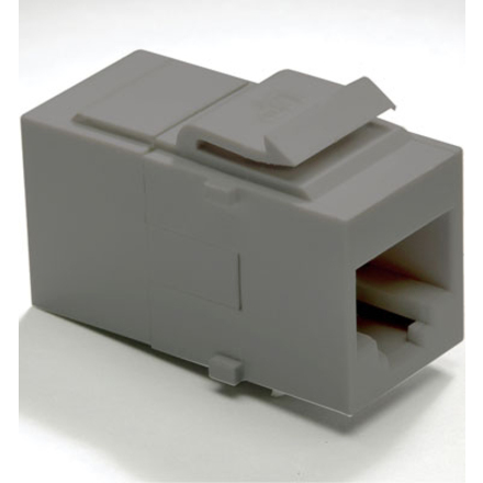 On-Q RJ45 Cat 5e Data Coupler Keystone Insert, Magnesium