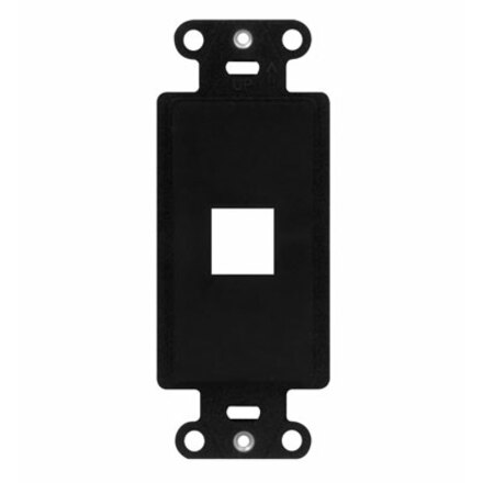 On-Q 1-Port Decorator Outlet Strap, Black