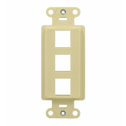 On-Q 3-Port Decorator Outlet Strap, Light Almond