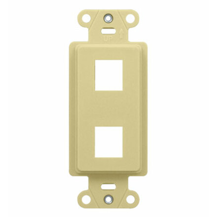 On-Q 2-Port Decorator Outlet Strap, Ivory