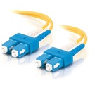 C2G-3m SC-SC 9/125 OS1 Duplex Singlemode Fiber Optic Cable (TAA Compliant) - Yellow