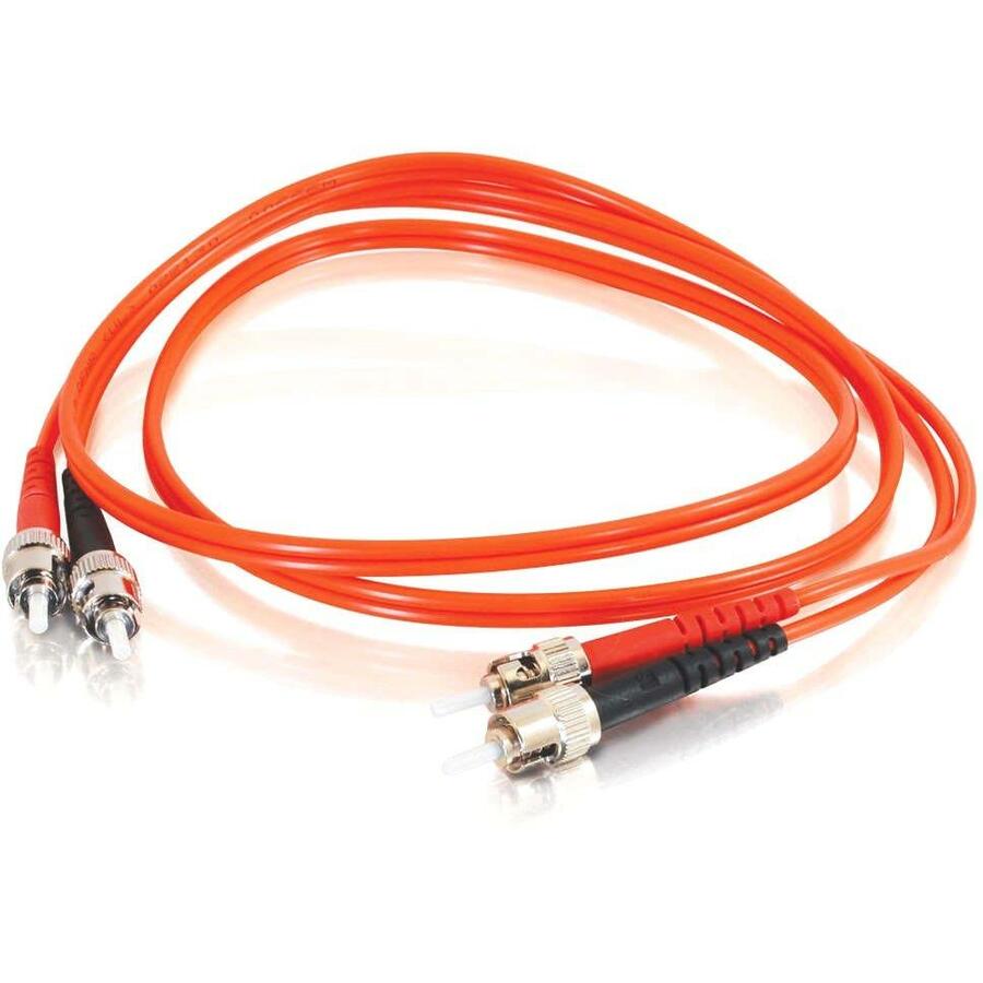 C2G-2m ST-ST 62.5/125 OM1 Duplex Multimode Fiber Optic Cable (TAA Compliant) - Orange