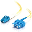 C2G-20m LC-SC 9/125 OS1 Duplex Singlemode Fiber Optic Cable (TAA Compliant) - Yellow