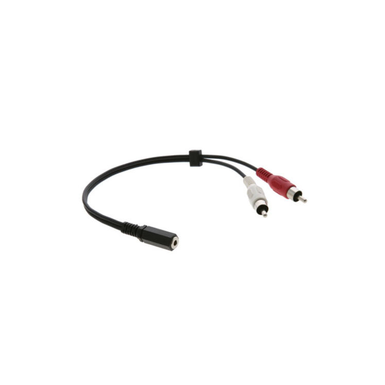 Kramer 3.5mm (F) to 2 RCA (M) Breakout Cable