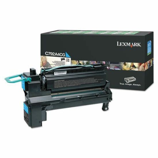 Lexmark C792A4CG Laser Toner Cartridge - Cyan - 1 Pack