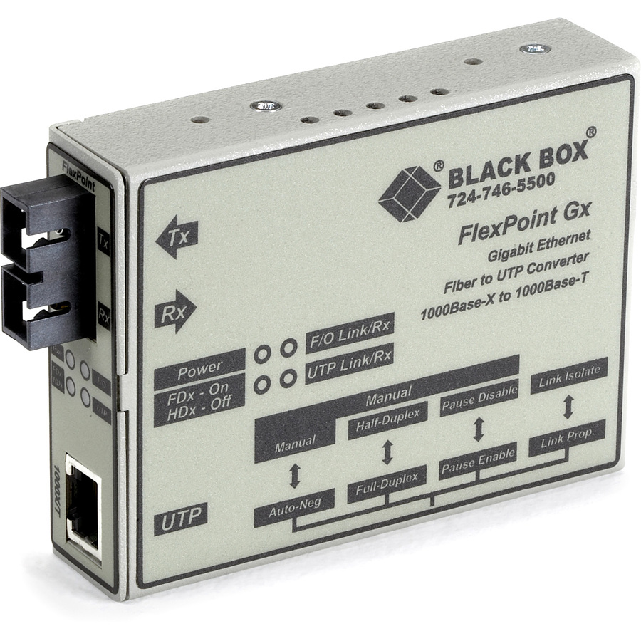 Black Box FlexPoint Gigabit Ethernet Media Converter