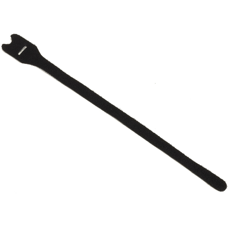 Black Box Hook-and-Loop Cable Wrap - 0.5-in. x 12-in., Black, 10-Pack
