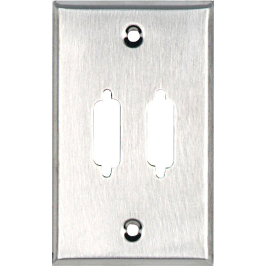 Black Box Wallplate - DB15, Single-Gang