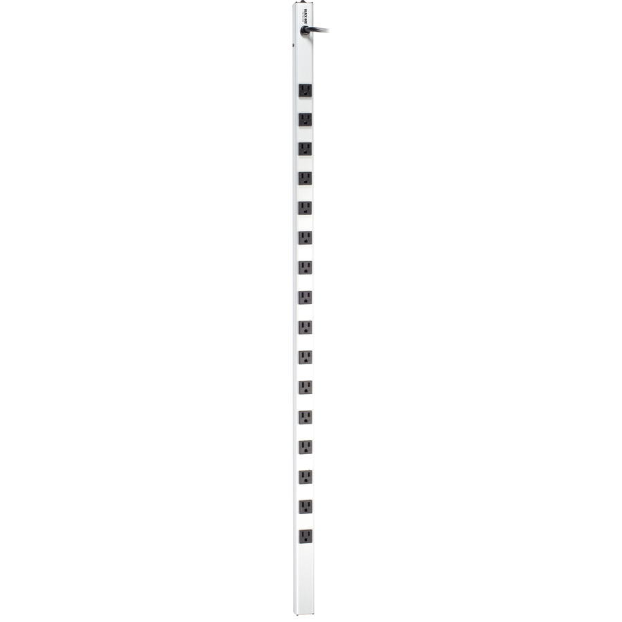 Black Box Vertical Rackmount Power Strip - 120VAC, 15A, 5-15R, 16-Outlet, 15-ft. NEMA 5-15P Cord