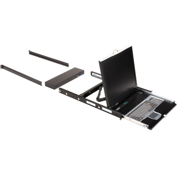 Black Box ServTray 19" LCD Console Drawer with 16-Port CATx KVM Switch