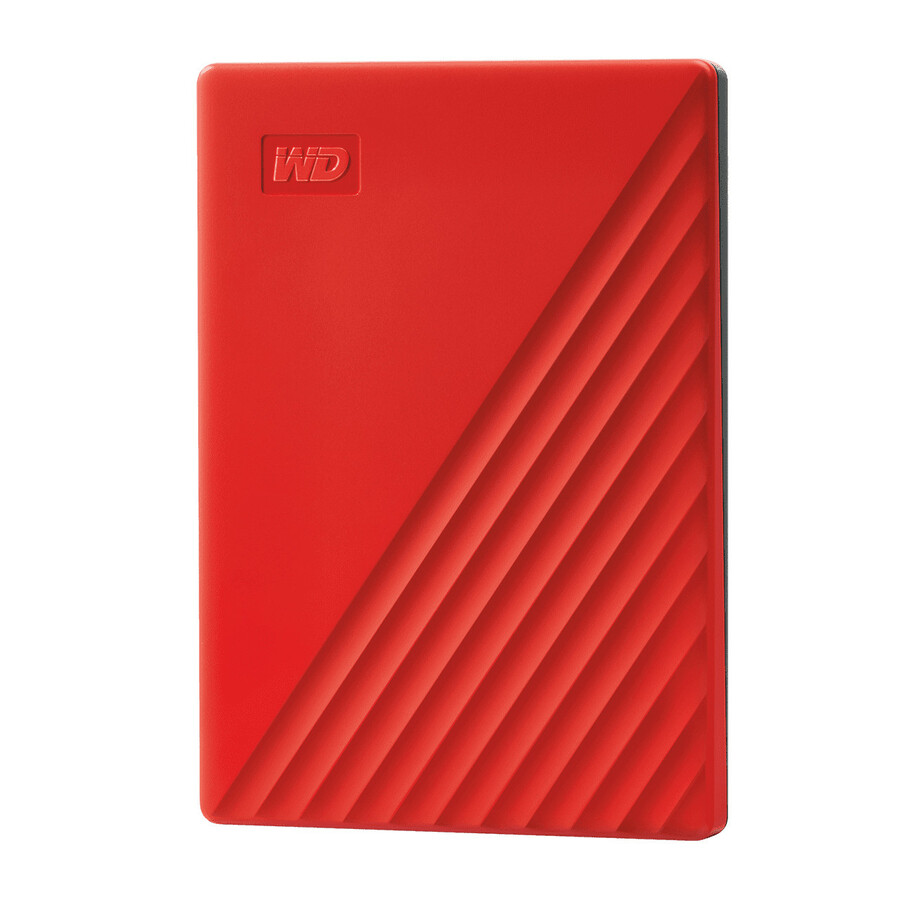 WD My Passport WDBPKJ0040BRD-WESN 4 TB Portable Hard Drive - External - Red