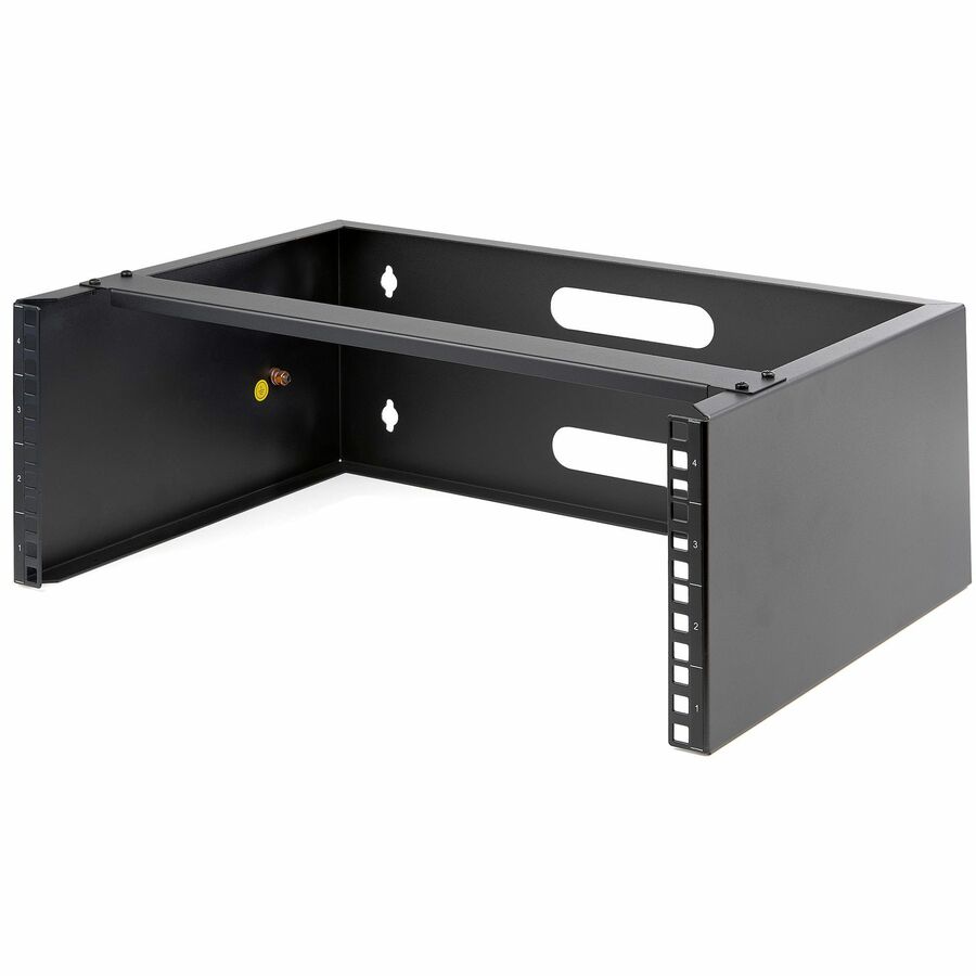 StarTech 4U Wall Mount Rack, 14in Deep, 19 inch Wall Mount Network Rack, Wall Mounting Patch Panel Bracket for Switch/IT Equipment