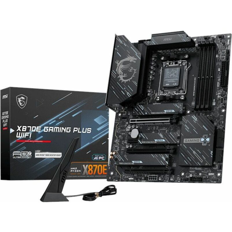 MSI X870E GAMING PLUS WIFI Gaming Desktop Motherboard - AMD X870E Chipset - Socket AM5 - ATX