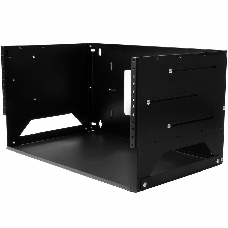 StarTech 2-Post 4U Open Frame Wall Mount Network Rack with Built-in Shelf and Adjustable Depth, Computer Rack for IT Equipment, TAA