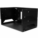 StarTech 2-Post 4U Open Frame Wall Mount Network Rack with Built-in Shelf and Adjustable Depth, Computer Rack for IT Equipment, TAA