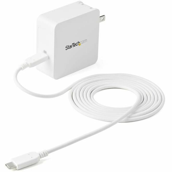 StarTech USB C Wall Charger, 60W PD with 6ft/2m Cable, Portable USB Type C Laptop Charger, Universal Adapter, USB IF/ETL Certified