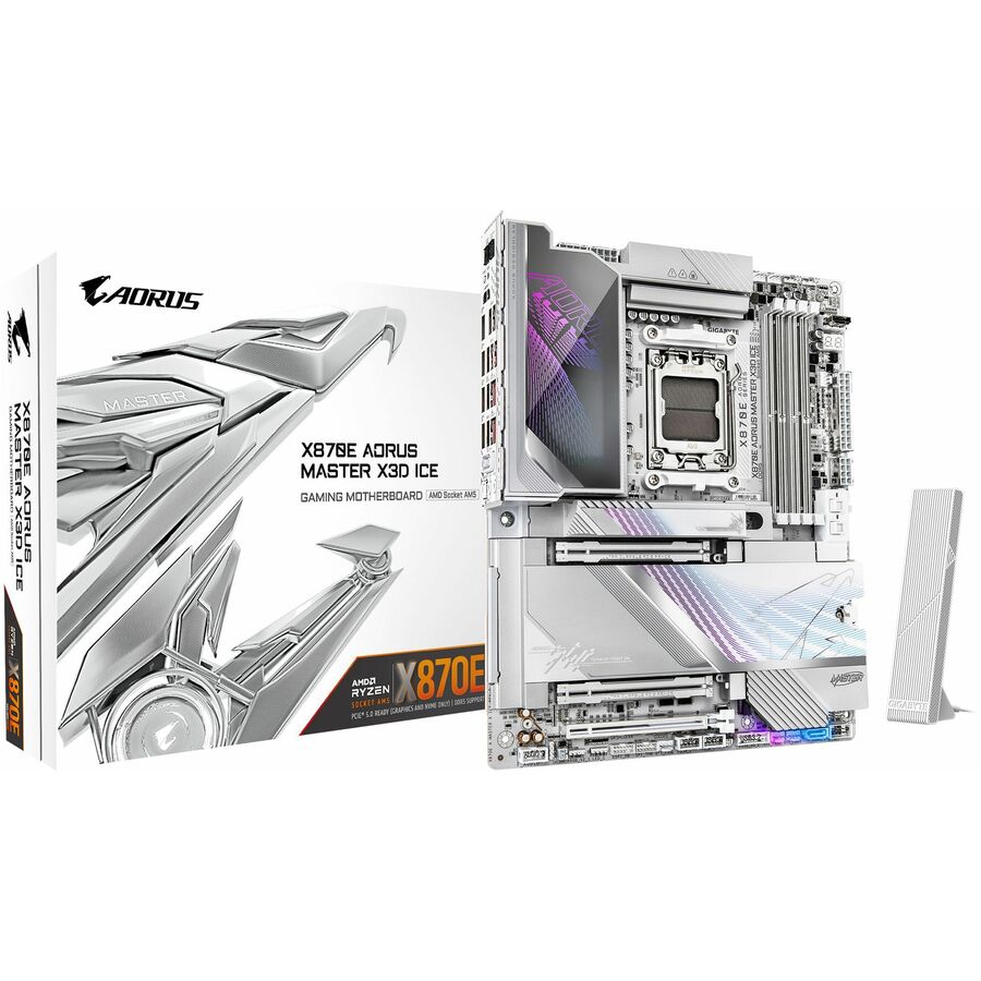 Aorus Ultra Durable X870E AORUS MASTER X3D ICE Gaming Desktop Motherboard - AMD X870E Chipset - Socket AM5 - ATX