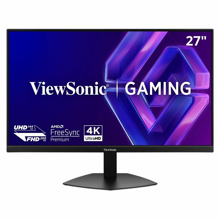 ViewSonic VX2730D-4K 27 Inch 4K Gaming Monitor, IPS with Switchable Refresh Rate at 288Hz and 0.5ms for Smooth Gameplay, FreeSync Premium, Eye Care Technology, Advanced Ergonomics, HDMI, and DP Inputs