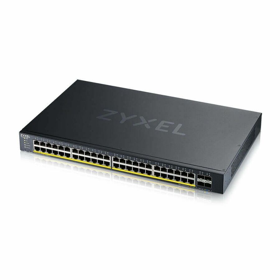 ZYXEL 48-port GbE PoE Lite-L3 Smart Managed Switch with 4 10G Uplink