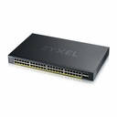 ZYXEL 48-port GbE PoE Lite-L3 Smart Managed Switch with 4 10G Uplink