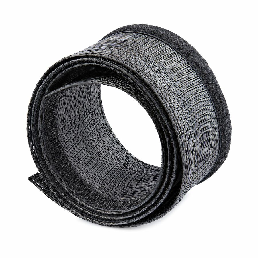 StarTech 10ft (3m) Cable Management Sleeve, Braided Mesh Wire Wraps/Floor Cable Covers, Computer Cable Manager/Cord Concealer