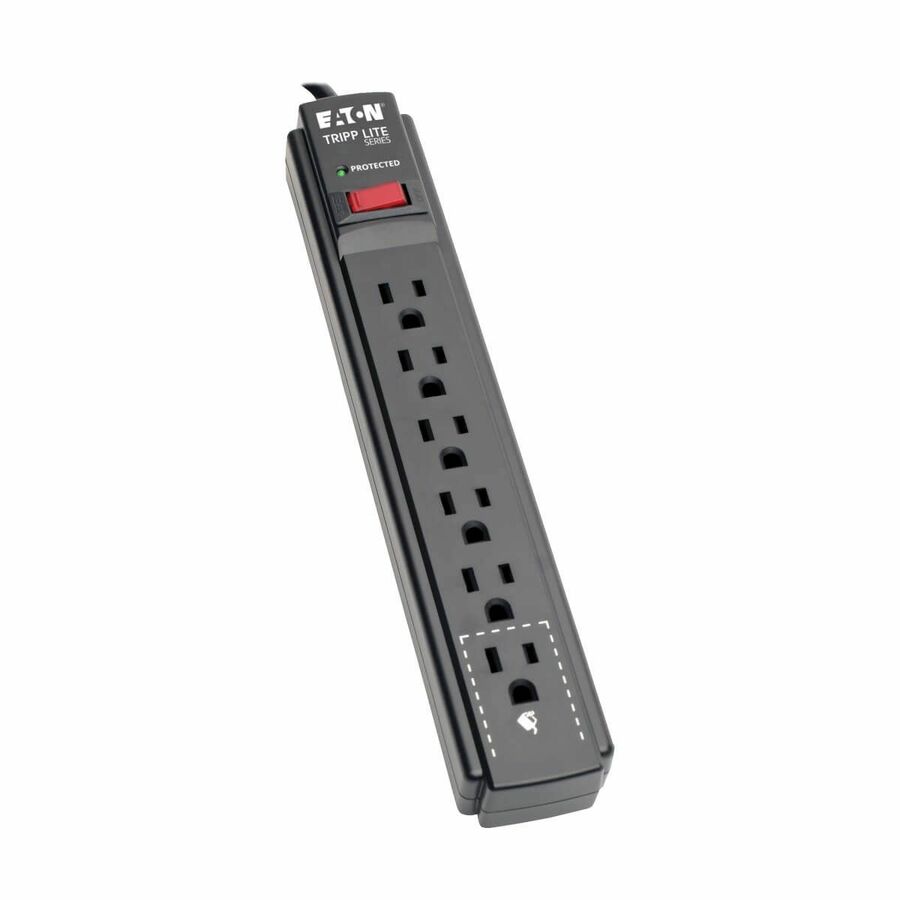 Tripp Lite by Eaton Protect It! 6-Outlet Surge Protector 15 ft. Cord 790 Joules Black Housing
