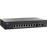 Cisco SG300-10MPP 10-Port Gigabit Max PoE+ Managed Switch - 10 Ports - Manageable - Gigabit Ethernet - 10/100/1000Base-T, 1000Base-X - Refurbished - 3 Layer Supported - Modular - 2 SFP Slots - Twisted Pair, Optical Fiber - Desktop - Lifetime Limited Warranty