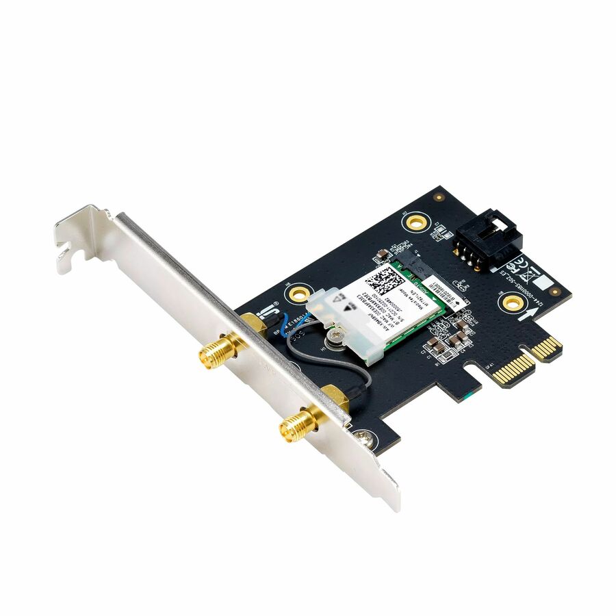 Asus PCE-BE6500 IEEE 802.11be Bluetooth 5.4 Tri Band Wi-Fi/Bluetooth Combo Adapter for Desktop Computer, Motherboard -TAA-compliant