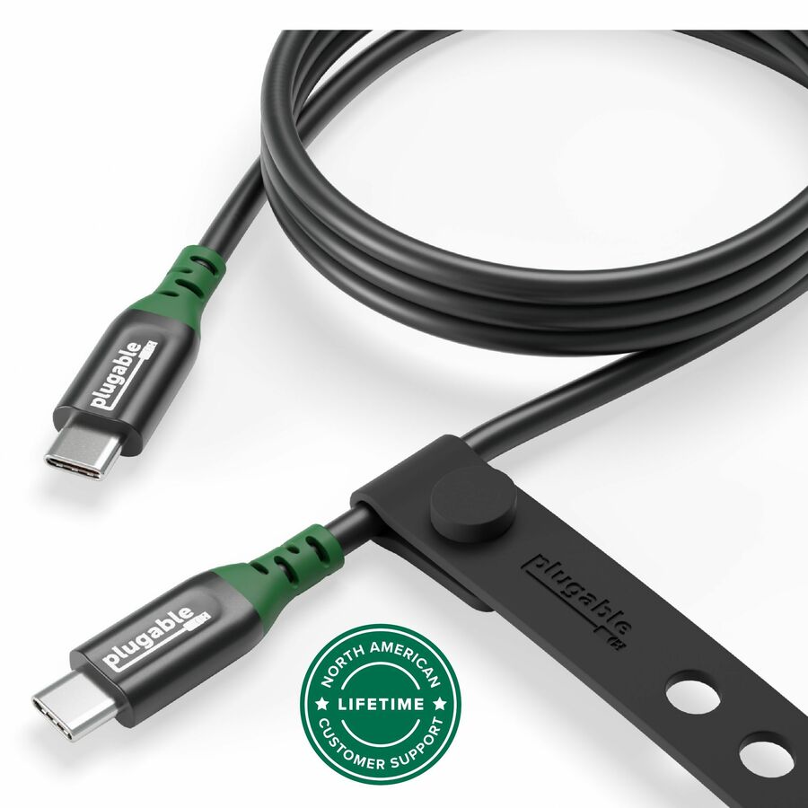 Plugable USB C to USB C Cable, 240W USB C Charging Cable 20Gbps, 4K 120Hz, 8K 60Hz
