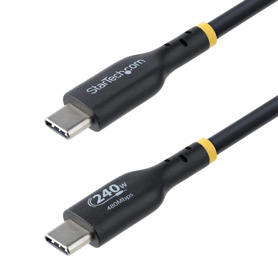 StarTech 13ft (4m) USB-C Charging Cable, Charge & Sync, 240W (5A) PD EPR, USB 2.0 Laptop Charger Cable, USB-IF Certified , TPE Jacket