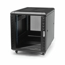 StarTech 4-Post 12U Server Rack Cabinet, 19" Data Rack Cabinet for Computer / IT Equipment, Home Network Rack, Half Height Server Rack