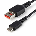 StarTech 3ft (1m) Secure Charging Cable, USB-A to USB-C Data Blocker Charge-Only Cable, Secure Charger Adapter Cable for Phone/Tablet