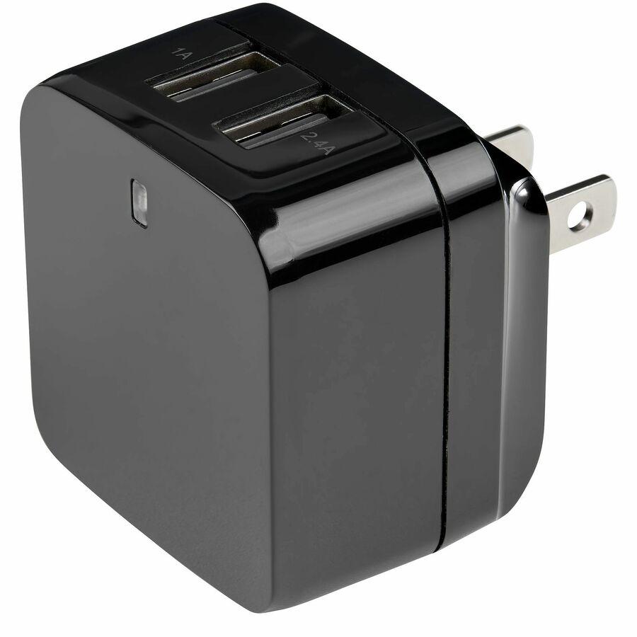 StarTech Travel USB Wall Charger - 2 Port - Black - Universal Travel Adapter - International Power Adapter - USB Charger
