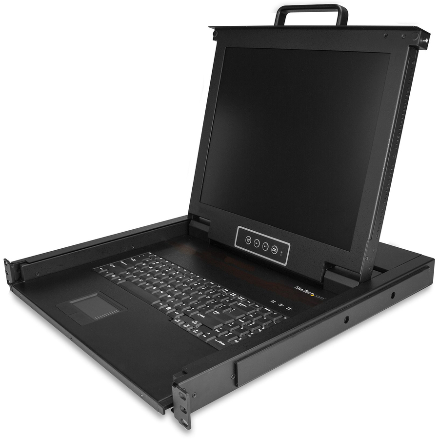 StarTech Rackmount KVM Console - 1U 17" LCD Monitor Single Port VGA KVM Server Rack Drawer includes Cables & Hardware - USB Support