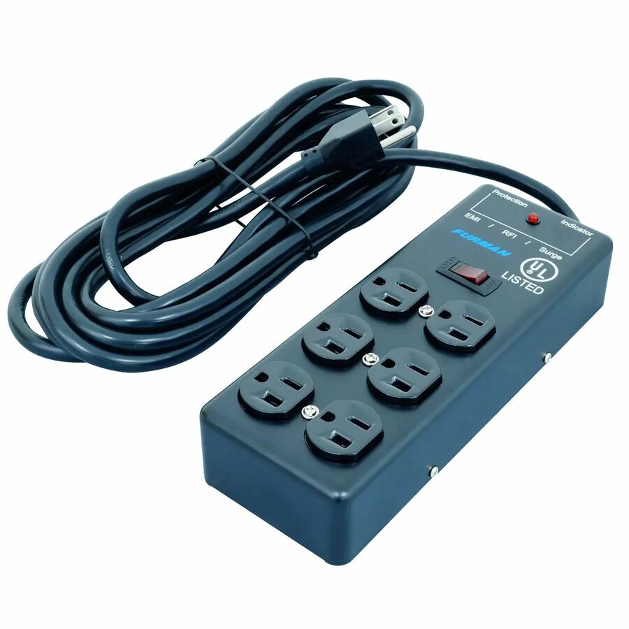 Furman Pro Plugs SS-6B 6-Outlet Power Conditioner Block with Surge Protection & EMI/RFI Filtration